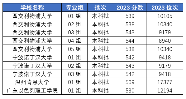 中国十大中外合作办学大学排名及录取分数线2024参考