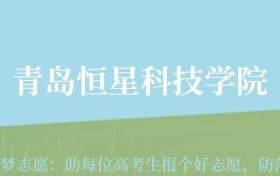 宁夏高考多少分能上青岛恒星科技学院？附2022-2024年最低录取分数线