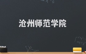 沧州师范学院2024录取分数线：最低503分