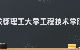 成都理工大学工程技术学院2024录取分数线：最低465分