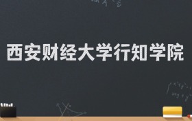 西安财经大学行知学院2024录取分数线：最低478分