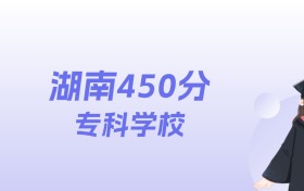 湖南450分左右的专科学校名单:2026年能上26所