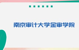 南京审计大学金审学院专业代码、招生录取分数线(2026参考)